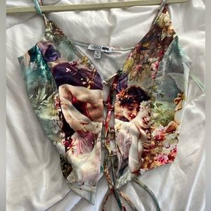 tie up crop top, fashion nova